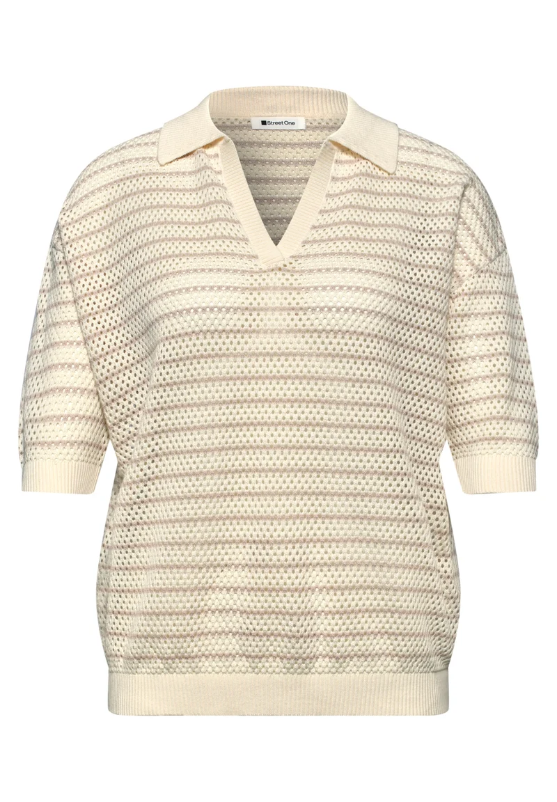 polo sweater stripes, soft beige