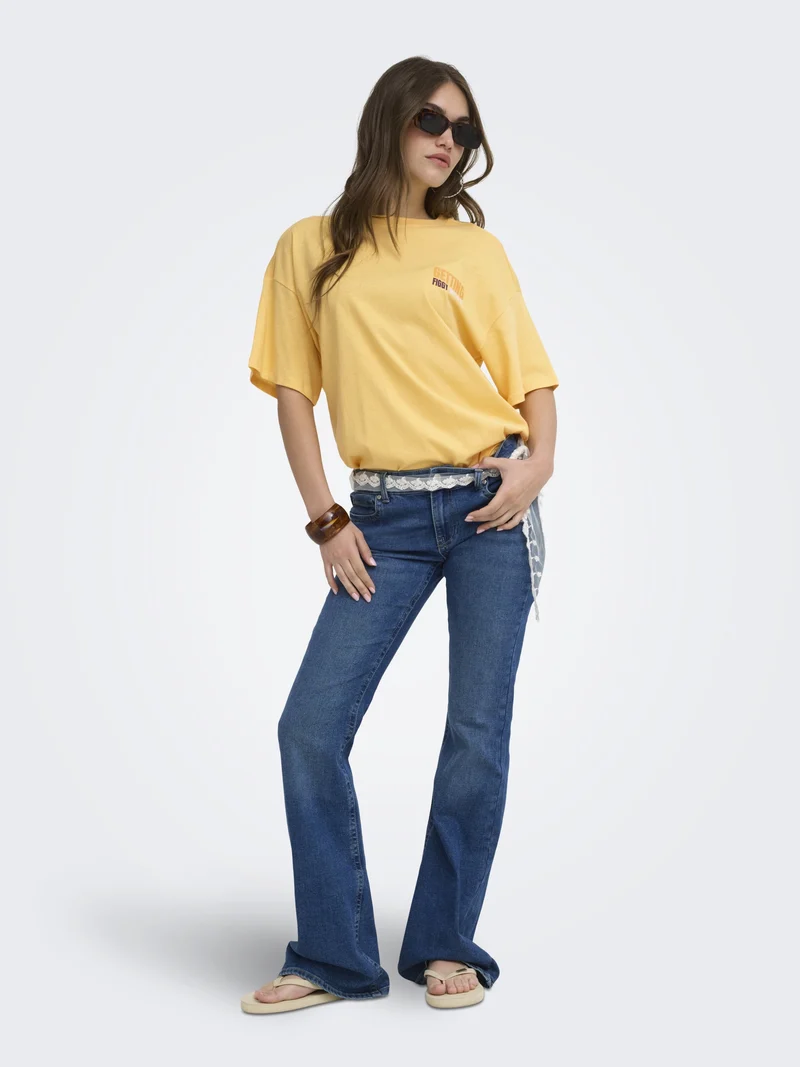 ONLMILA S/S PRINT BOX JRS, Sunburst/Mila fig front + back prin