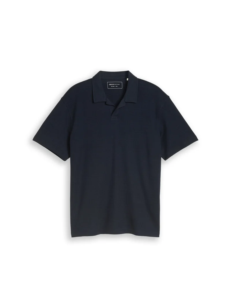 relaxed structured polo, sky captain blue