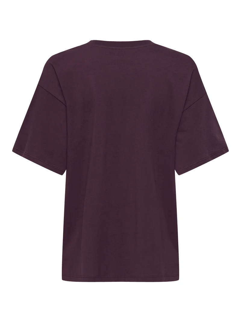 ONLMILA S/S PRINT BOX JRS, Grape Wine/Mila coney island front