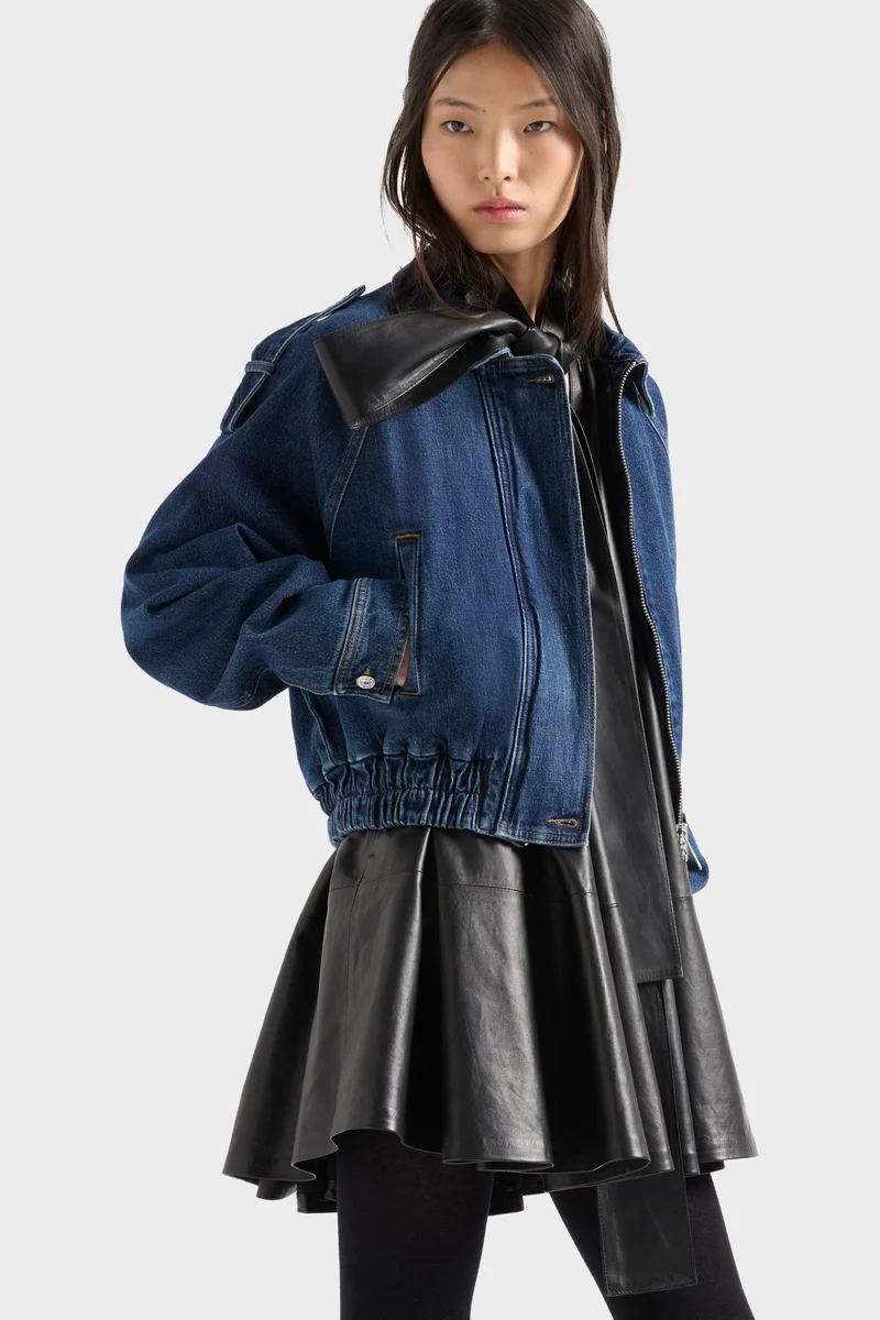 AVIATOR JACKET in Denim Radar