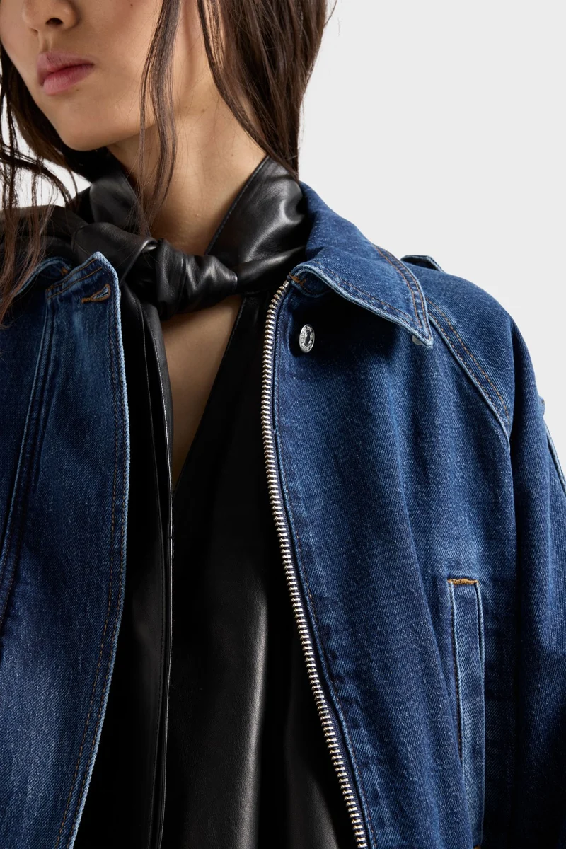 AVIATOR JACKET in Denim Radar