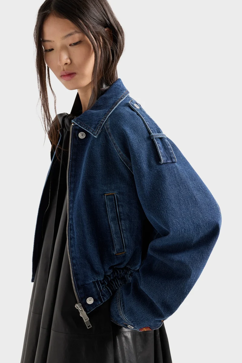 AVIATOR JACKET in Denim Radar