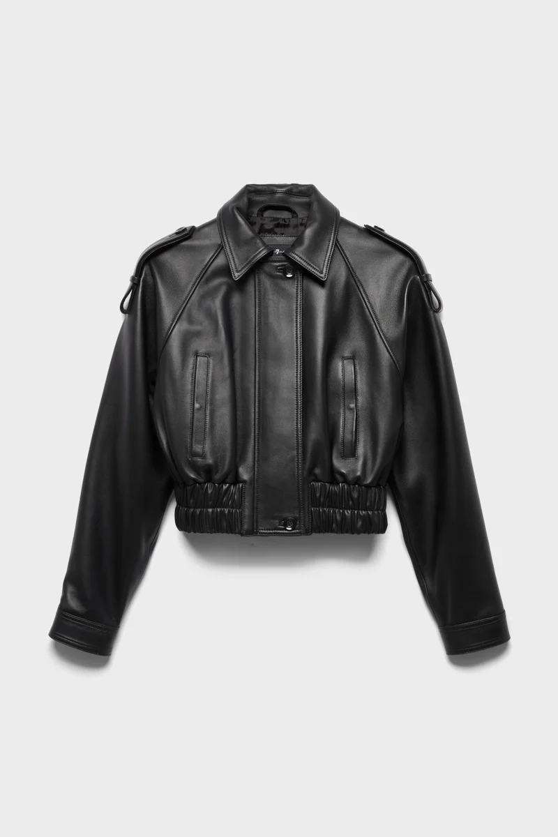 AVIATOR JACKET in Leather Black