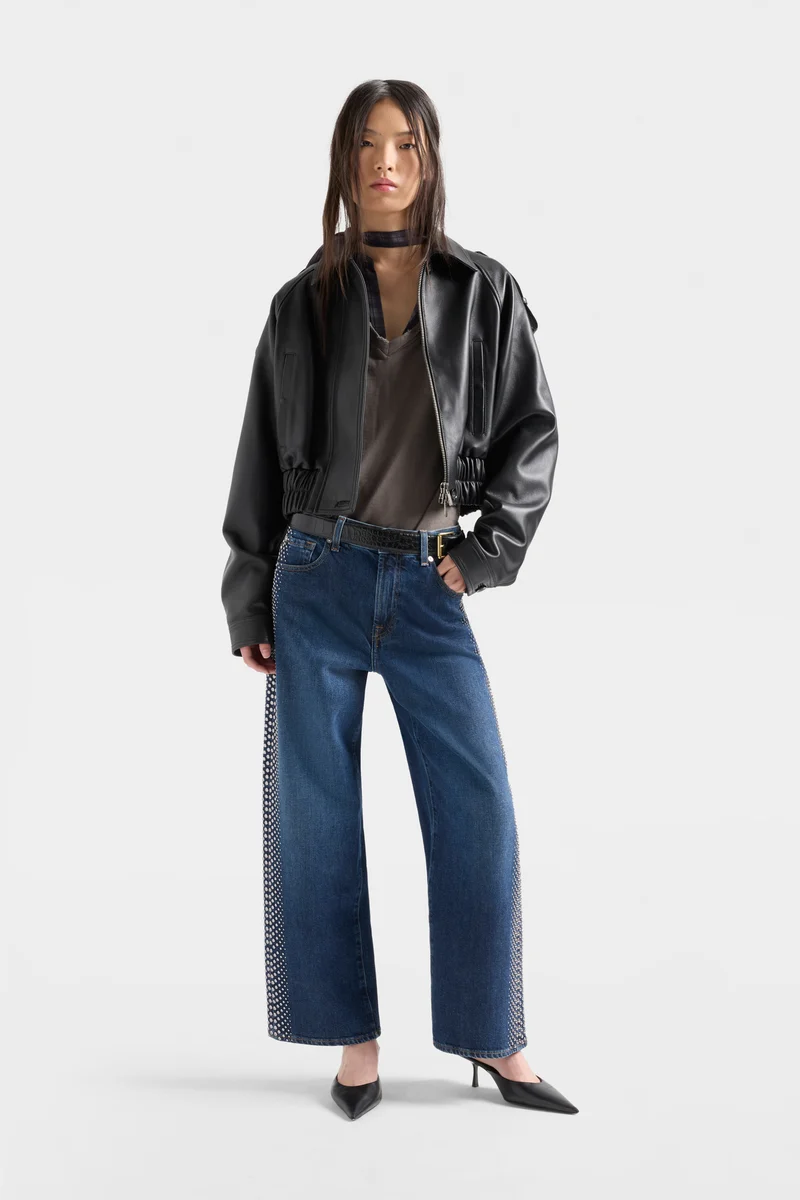 AVIATOR JACKET in Leather Black