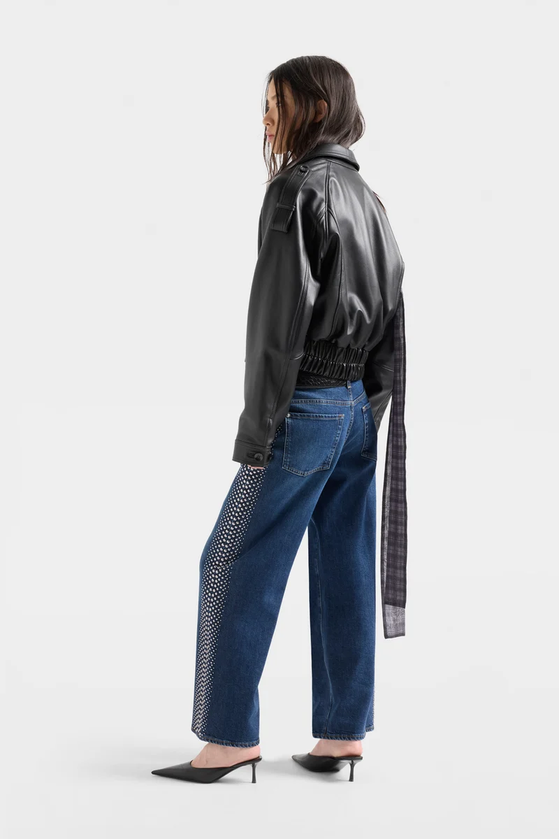 AVIATOR JACKET in Leather Black
