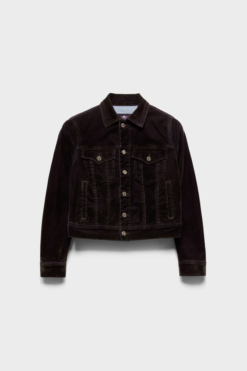 ADI TRUCKER JACKET in Flock Denim Brown