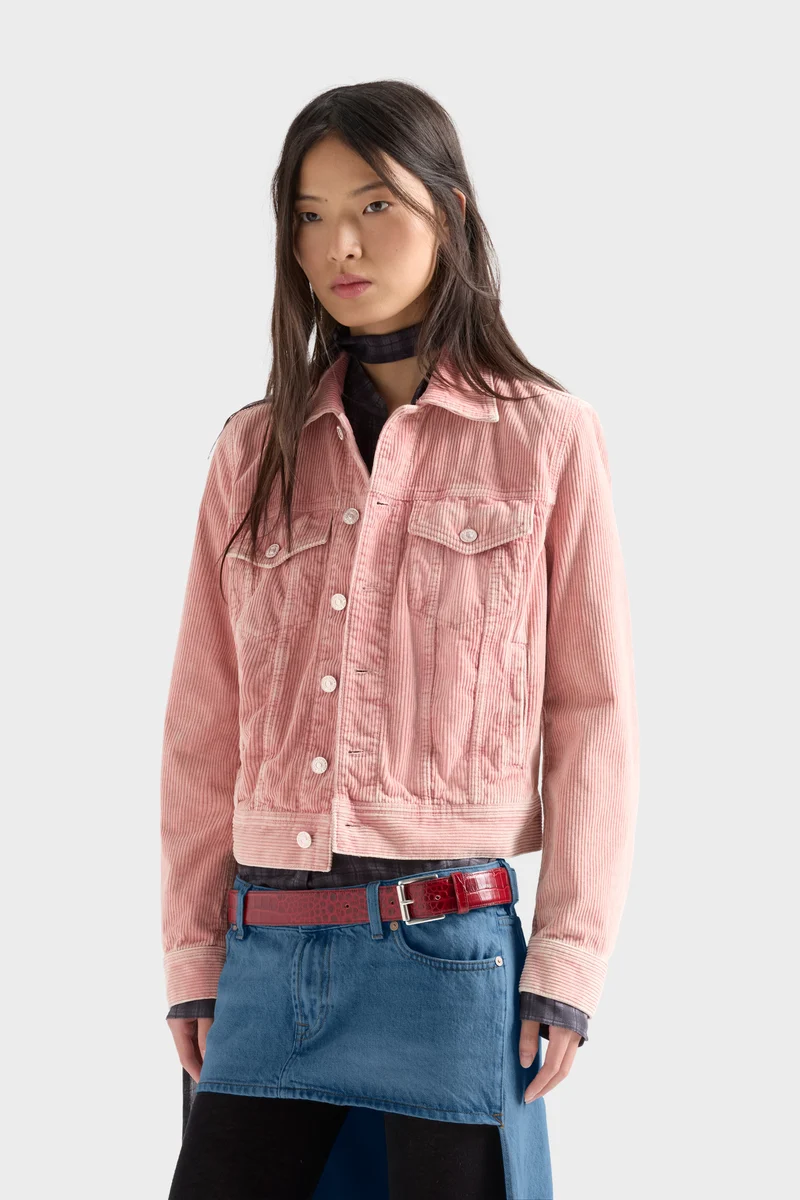 ADI TRUCKER JACKET in Corduroy Blushing
