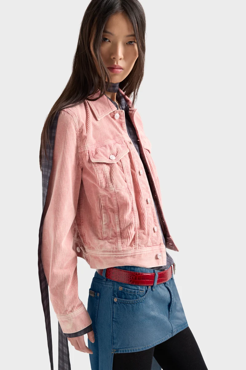 ADI TRUCKER JACKET in Corduroy Blushing