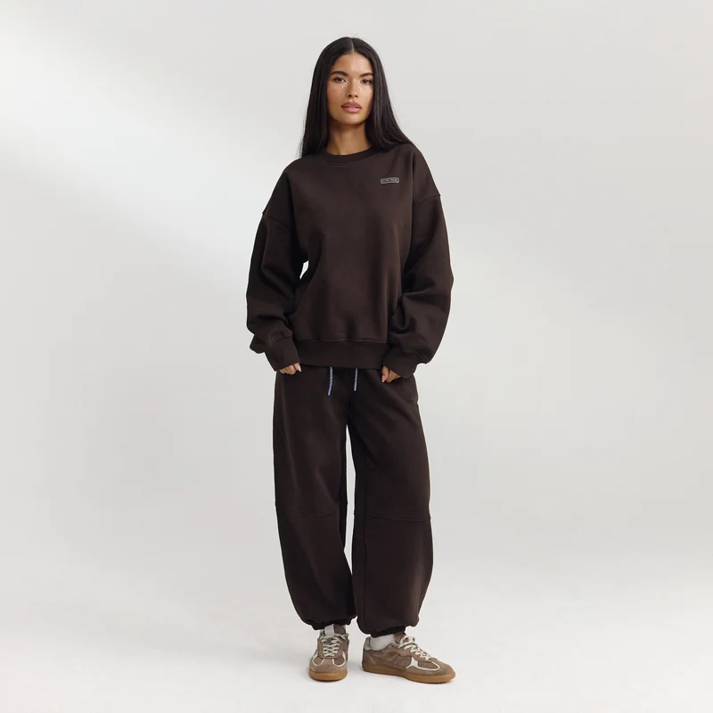 Oversized Pullover - Dunkle Schokolade