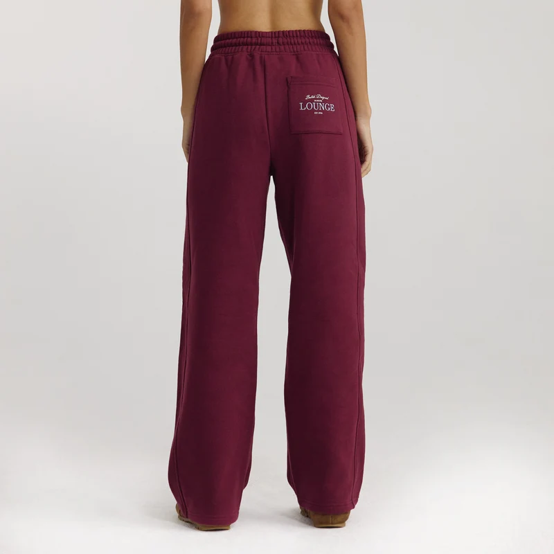 Gerade Joggers - Kirschlack