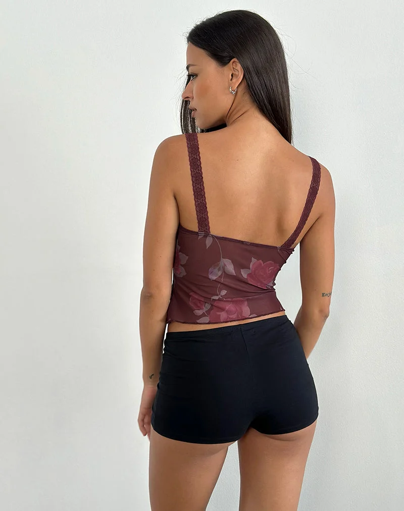 Rasa Cami Top in blühendem Rose Burgundy