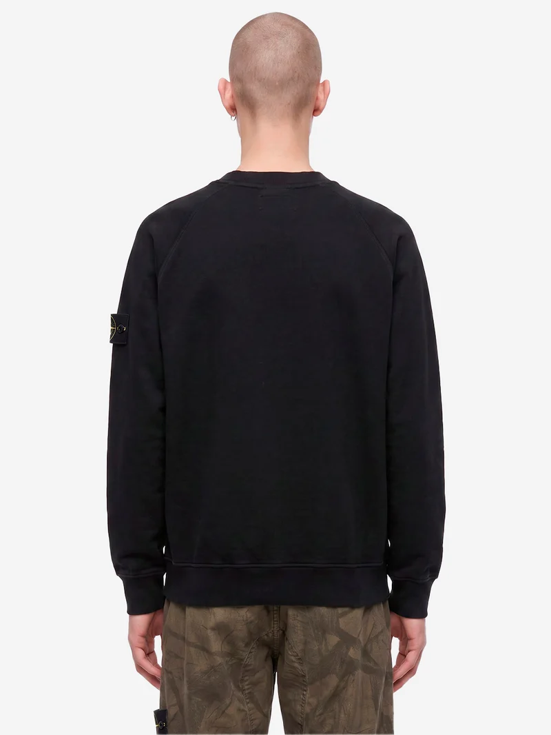 Felpa in cotone nera