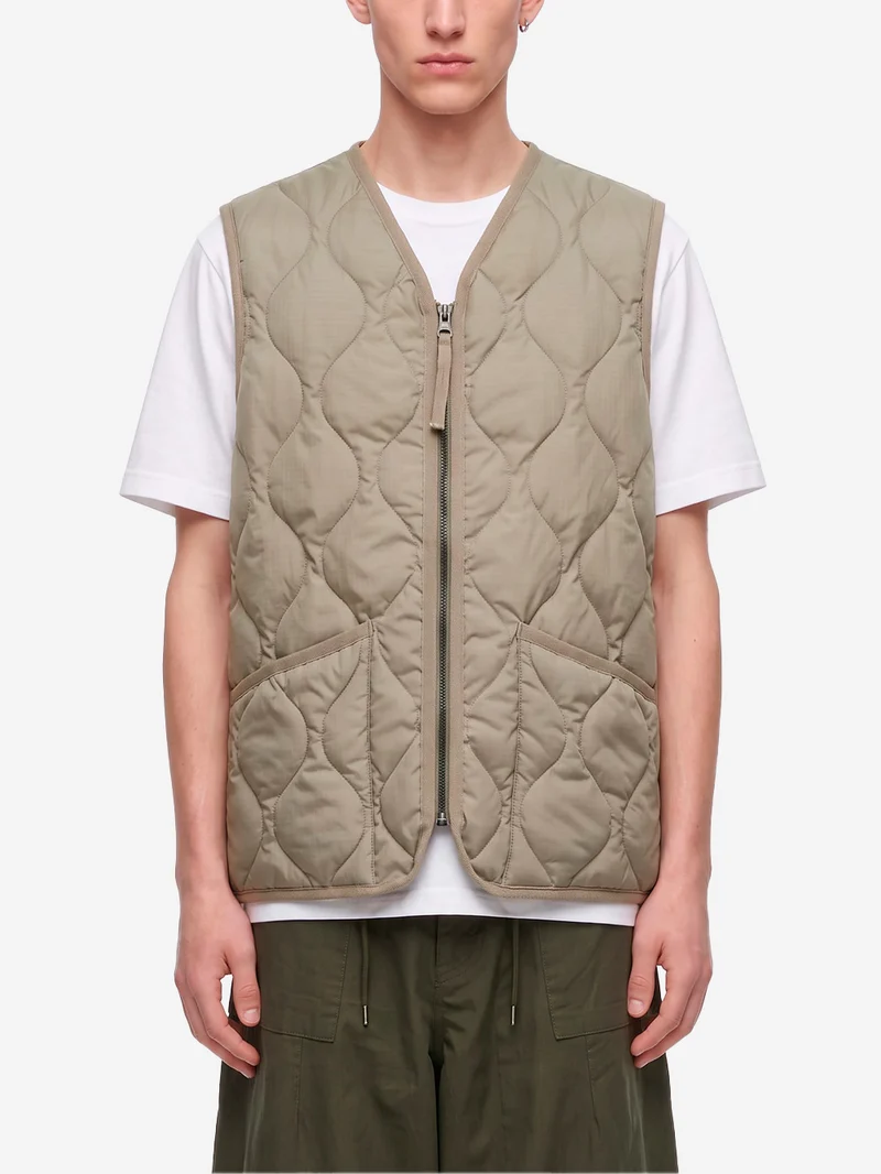 Military Zip Neck Down Smanicato Light Mocha