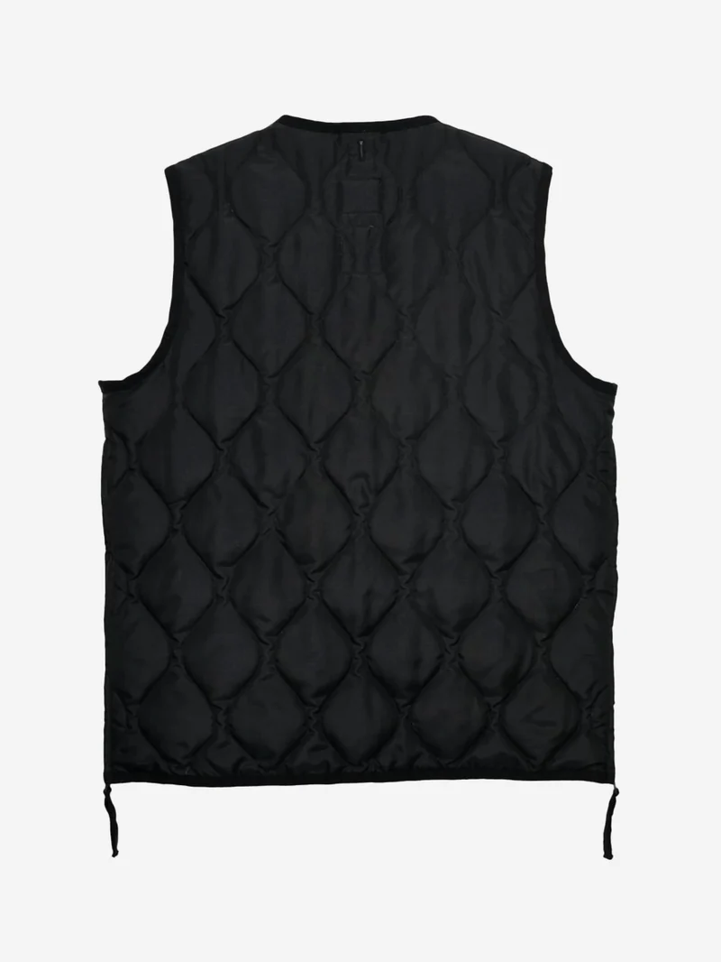 Military Zip Neck Down Smanicato nero