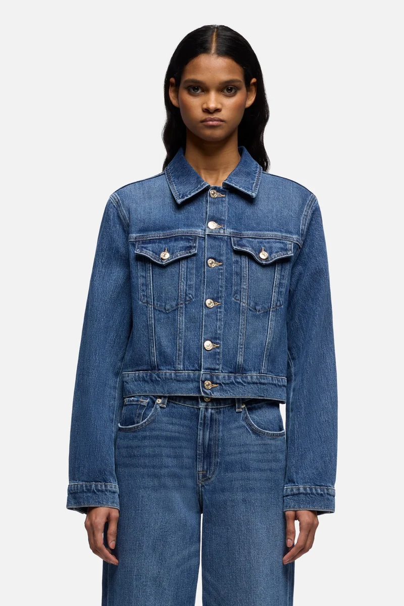 DARTED SHRUNKEN JACKET in Comfort Seaside