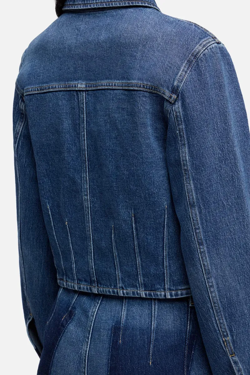 DARTED SHRUNKEN JACKET in Comfort Seaside