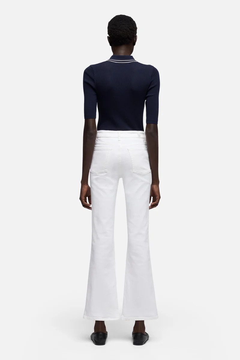 CROPPED BOOT in Slim Illusion Pure White