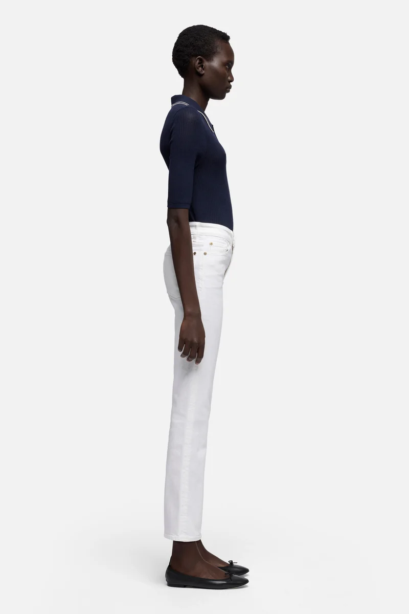 CROPPED BOOT in Slim Illusion Pure White