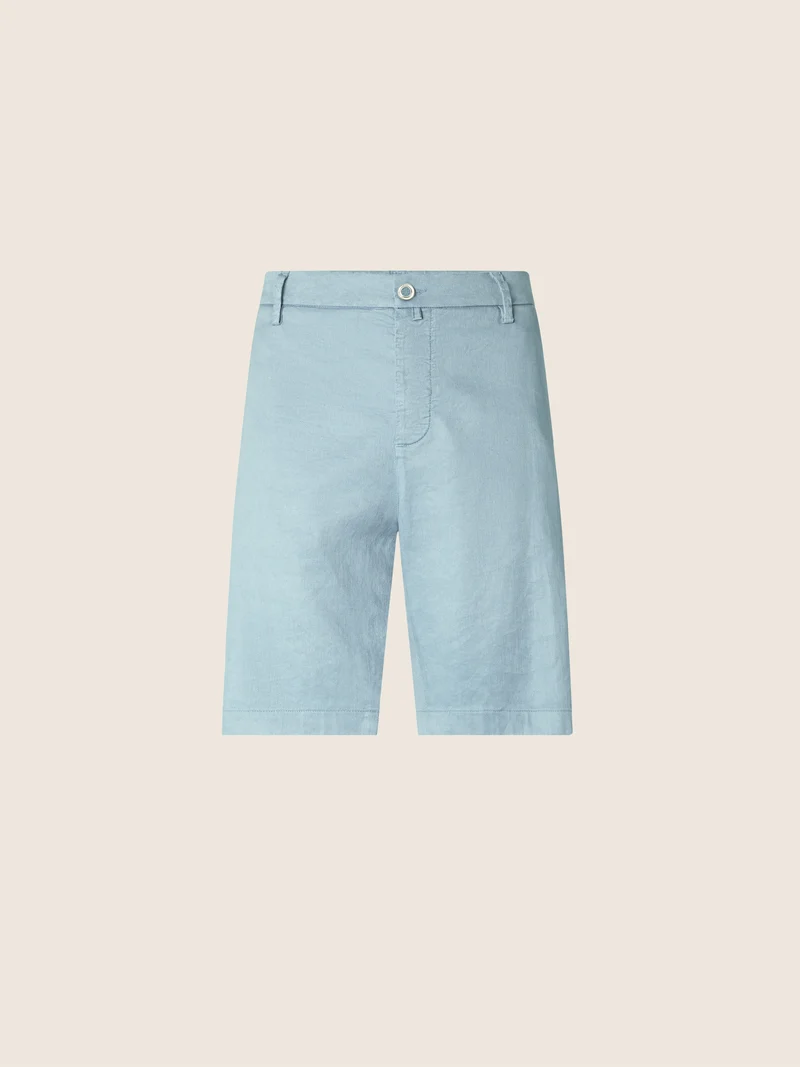 George – Bermudas in Cotton and Linen Stretch Gabardine