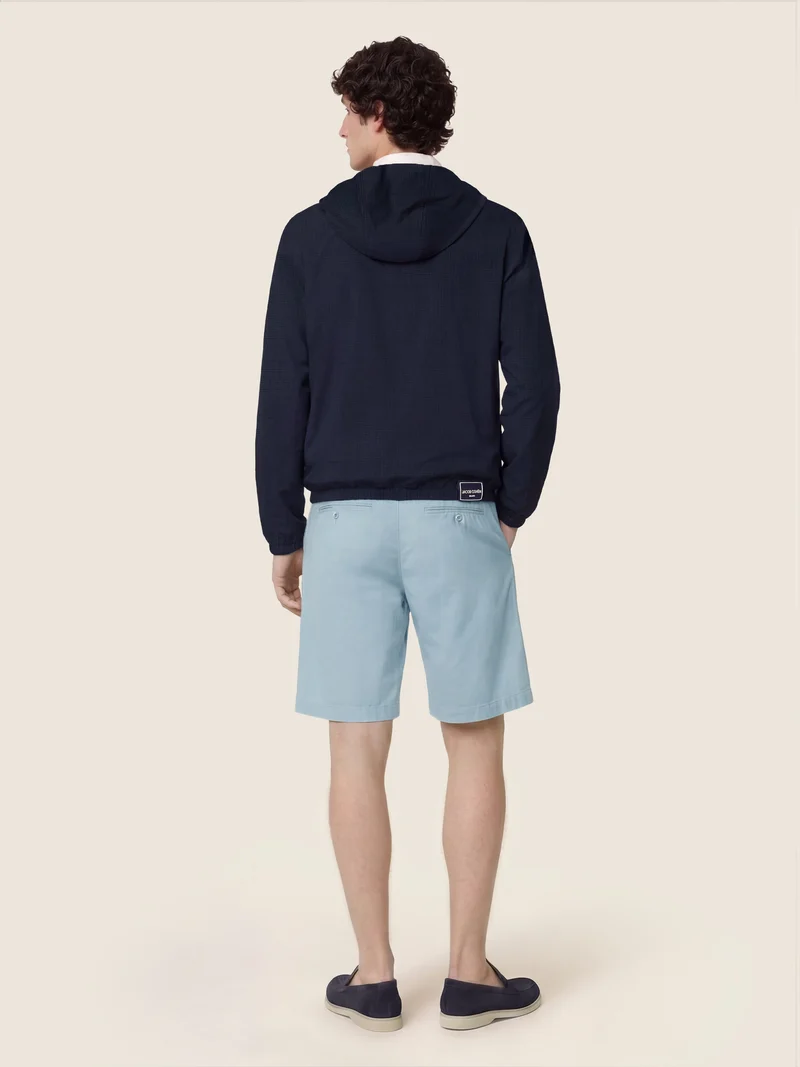 George – Bermudas in Cotton and Linen Stretch Gabardine