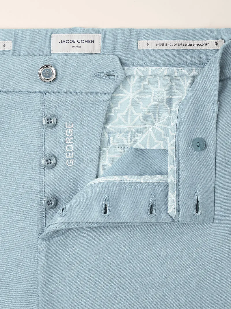 George – Bermudas in Cotton and Linen Stretch Gabardine