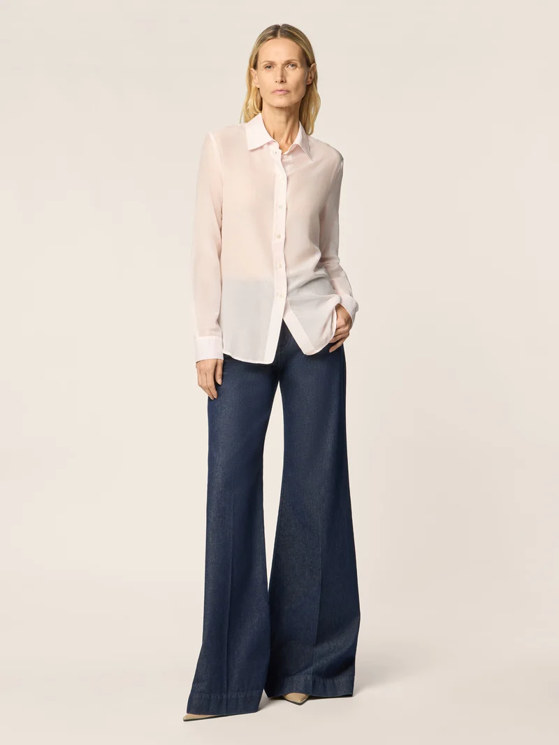 Cotton-Silk Muslin Shirt