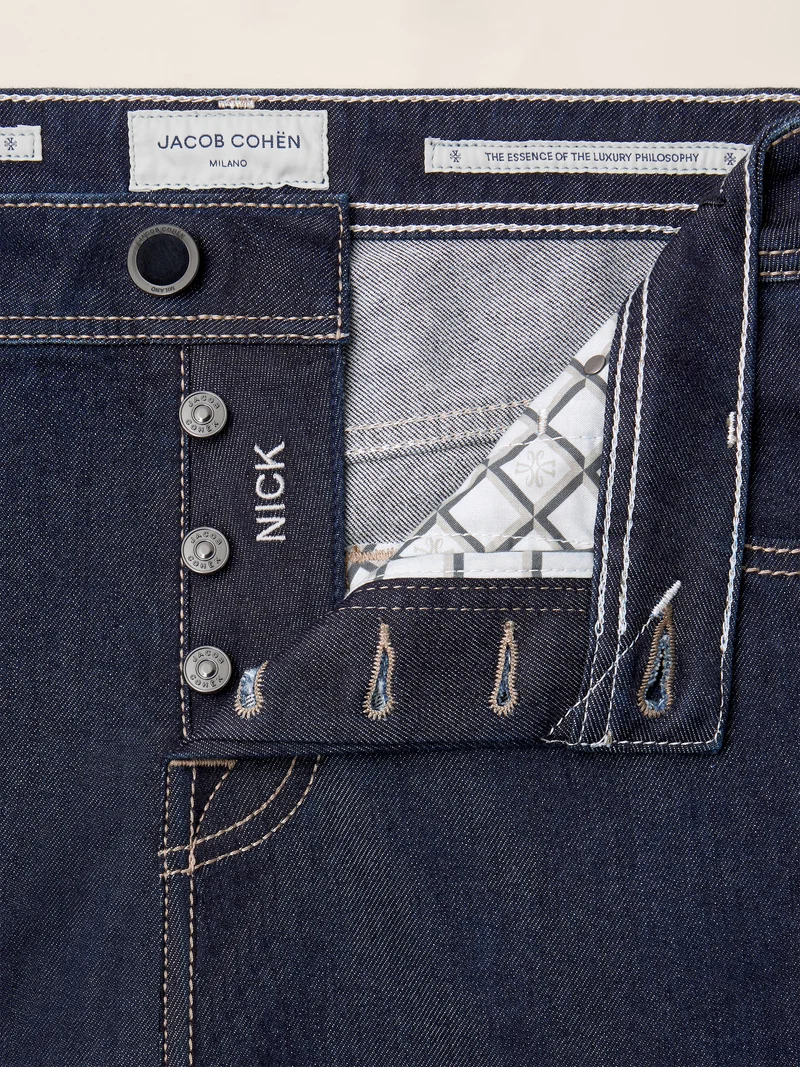 Nick – Jeans in Cotton and Silk Stretch Denim