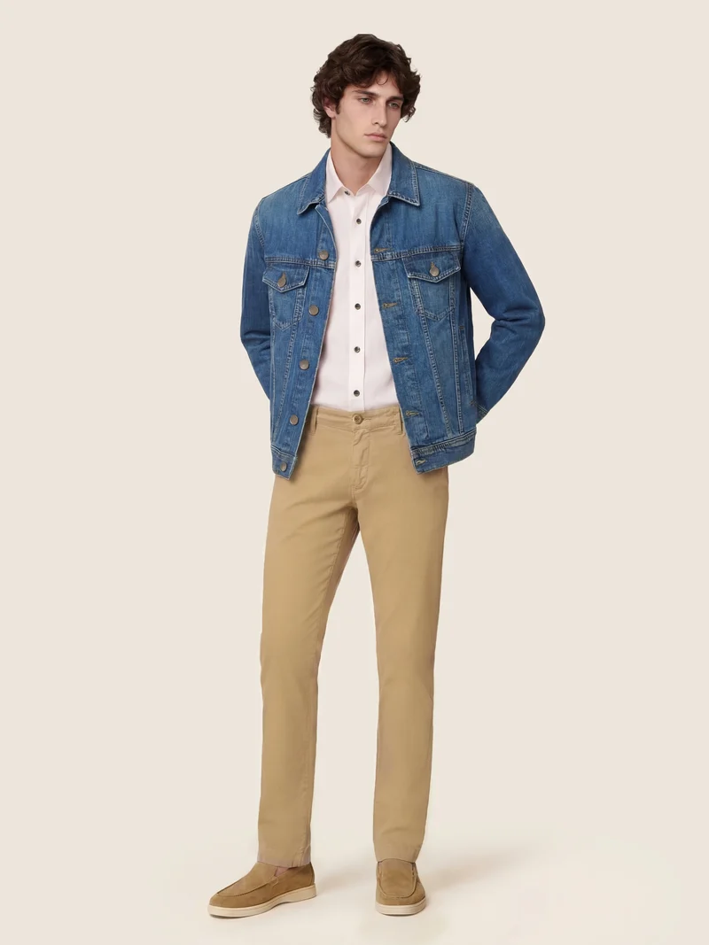 Bobby – Pants in Honeycomb Stretch Cotton
