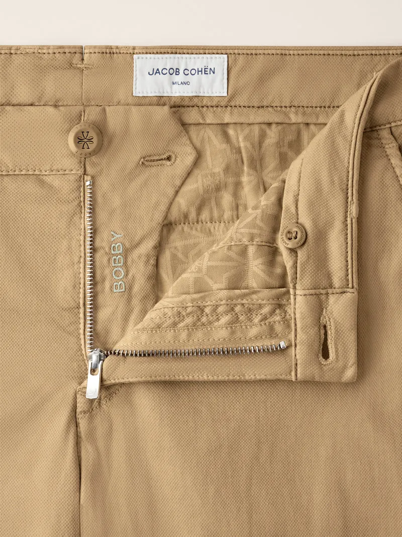 Bobby – Pants in Honeycomb Stretch Cotton