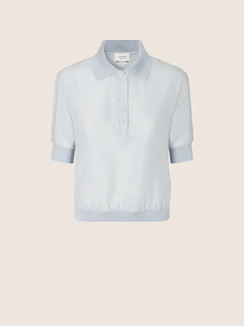 Wool and Silk Chiffon Polo