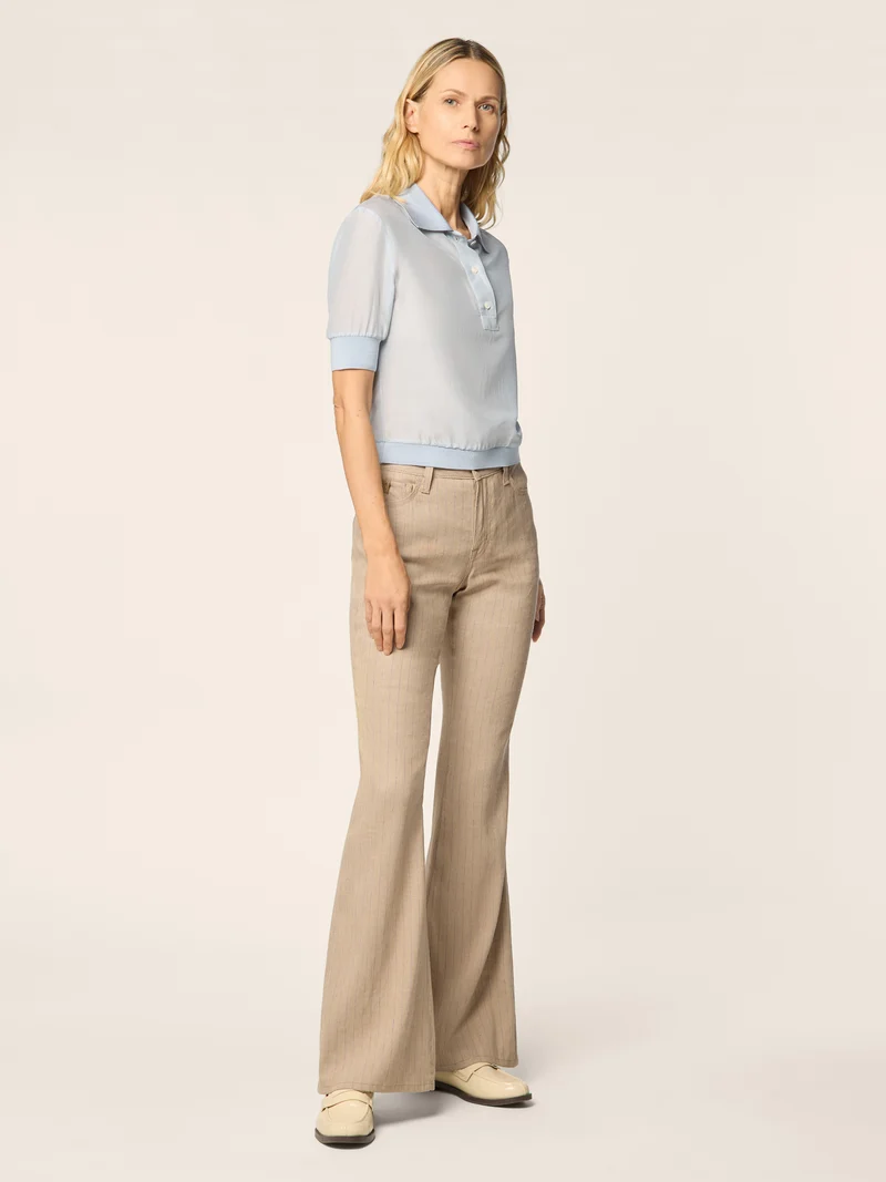 Wool and Silk Chiffon Polo