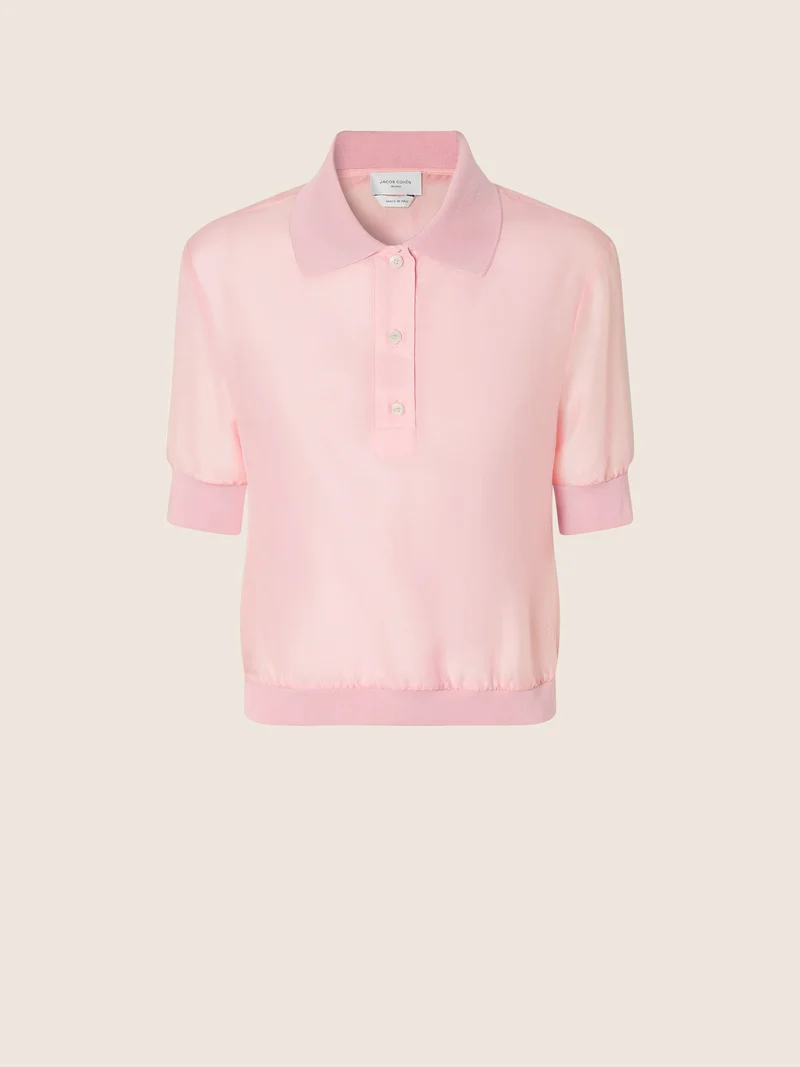 Wool and Silk Chiffon Polo