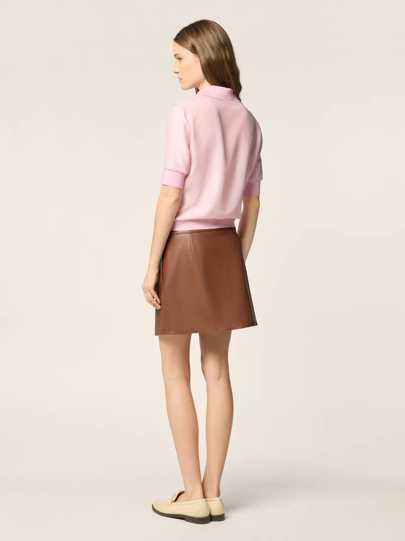 Wool and Silk Chiffon Polo