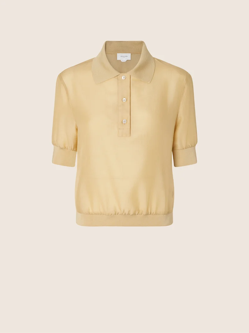 Wool and Silk Chiffon Polo