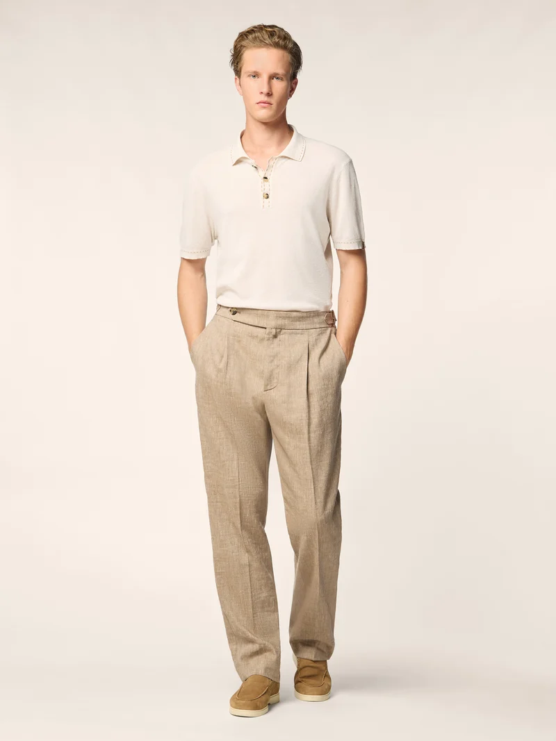 Oliver – Pants in wool and linen batavia