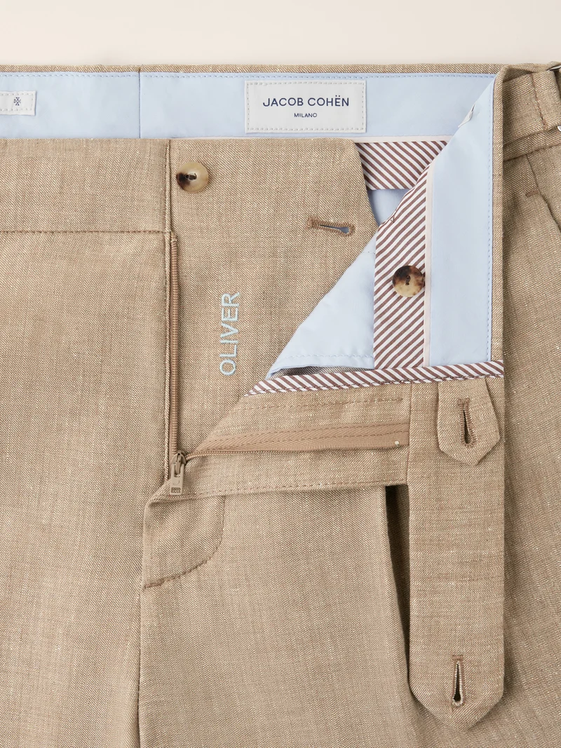 Oliver – Pants in wool and linen batavia