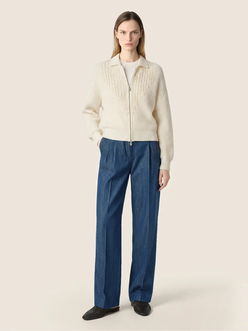 Cotton-Nylon Knit Jacket