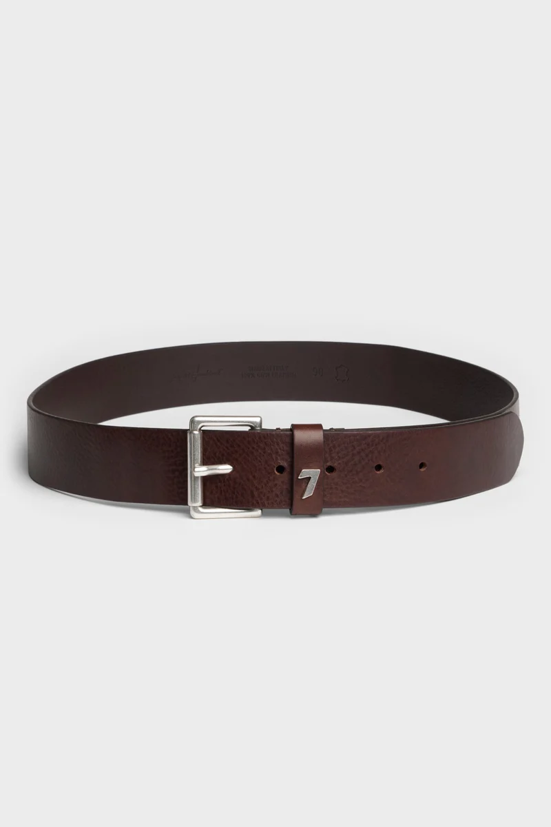 CLASSIC BELT METAL in Leather Dark Brown