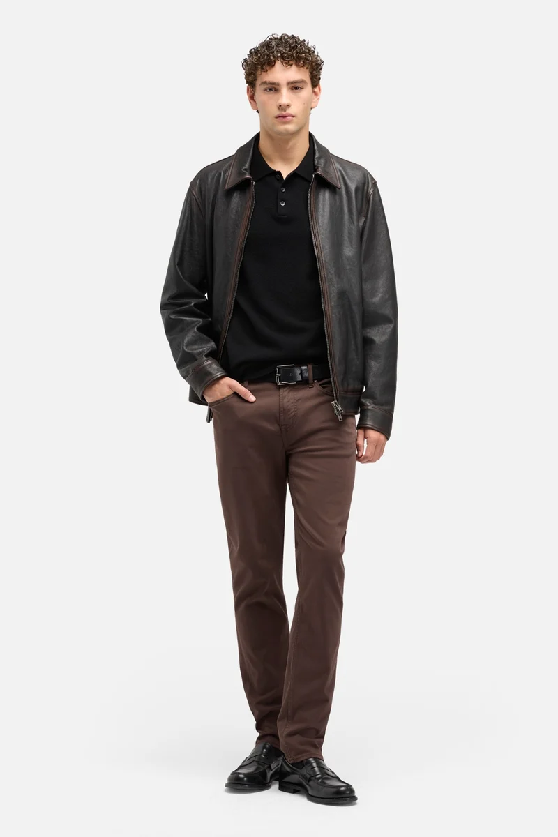Leather Harrington Jacket in Vintage Leather