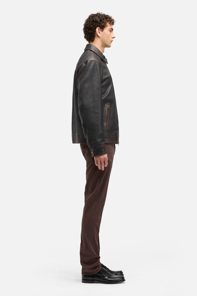 Leather Harrington Jacket in Vintage Leather