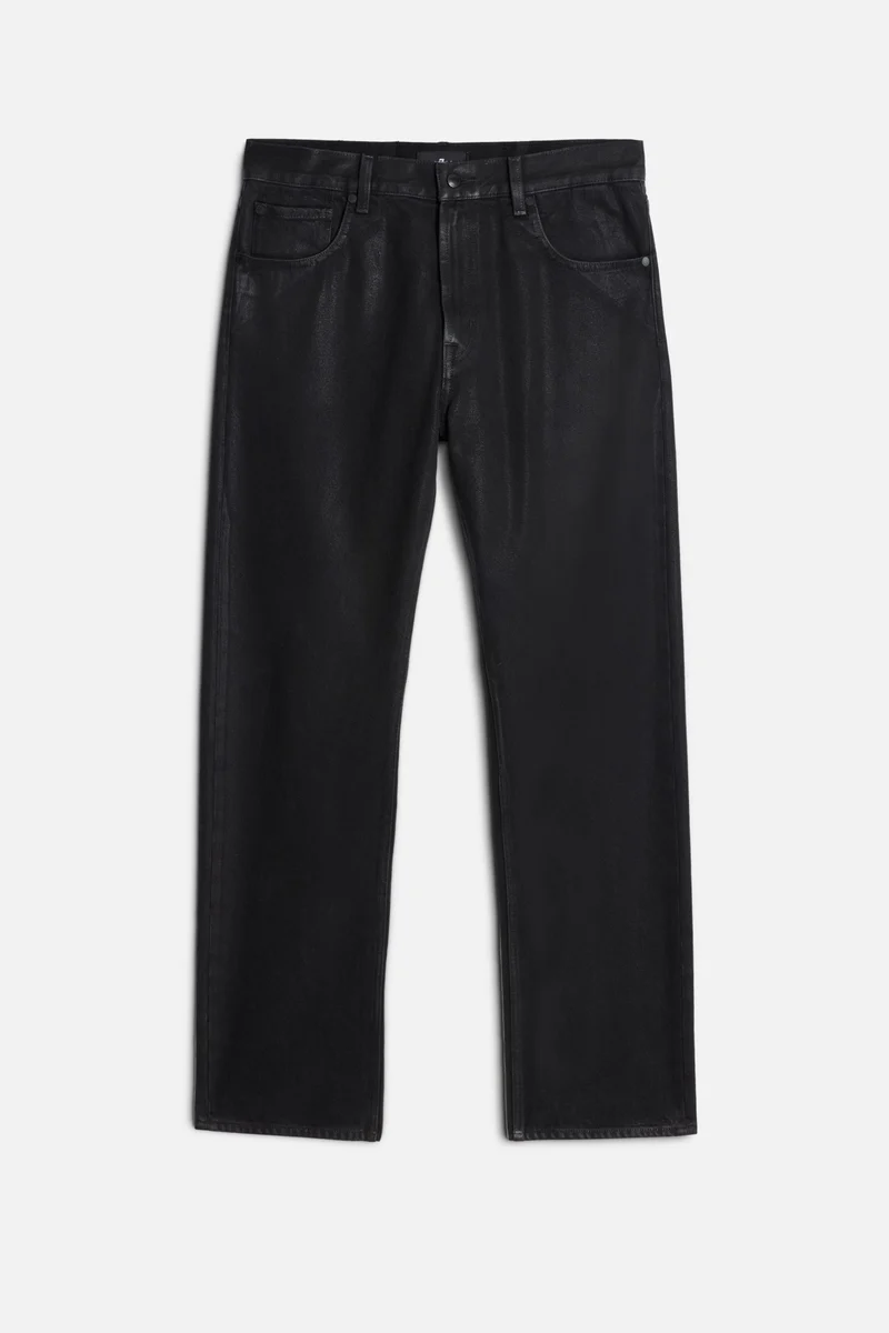 Coated Denim Modern Straight in Space Rock