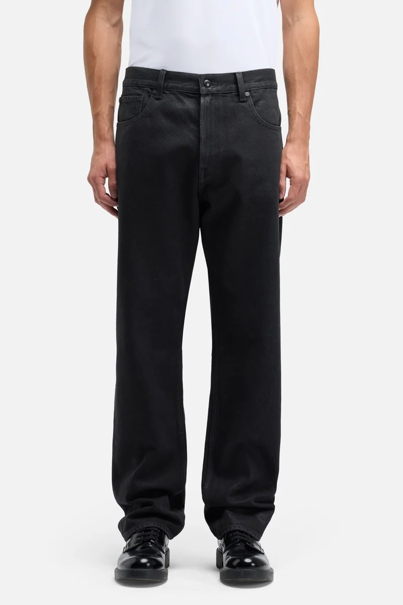 Coated Denim Modern Straight in Space Rock