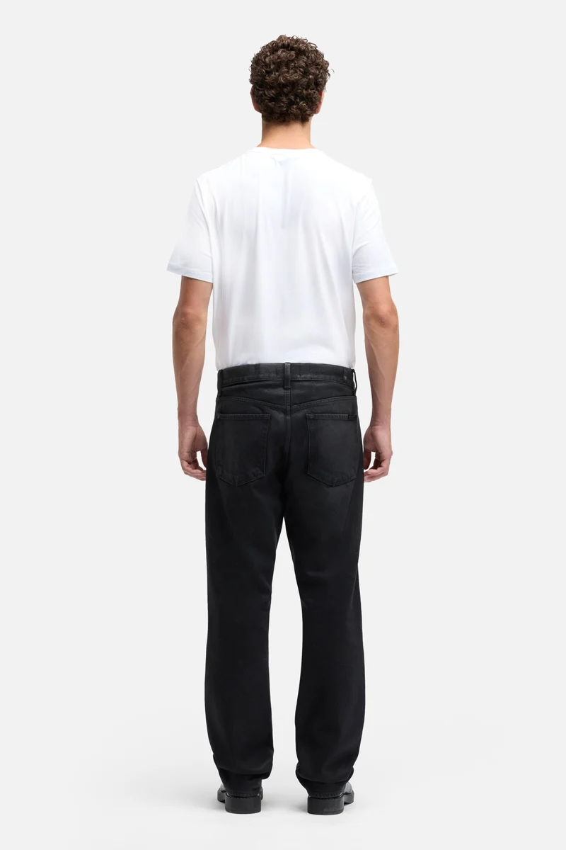 Coated Denim Modern Straight in Space Rock