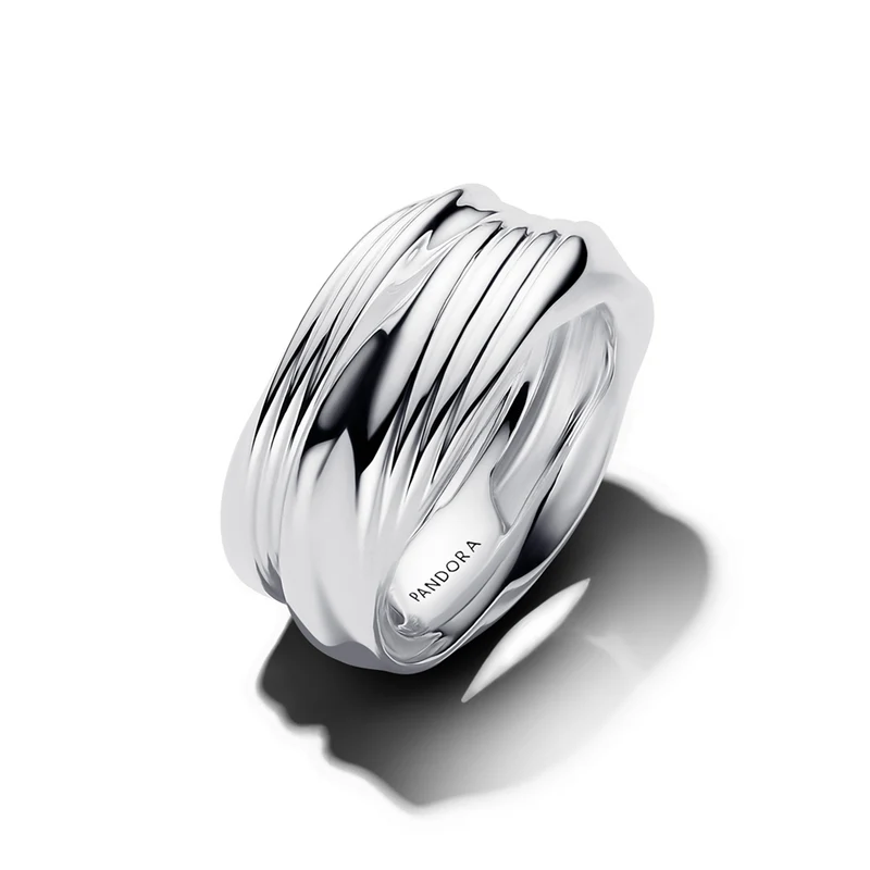 Pandora Essence 925 Sterling Silver Twisted Double Ring 193890C00-54