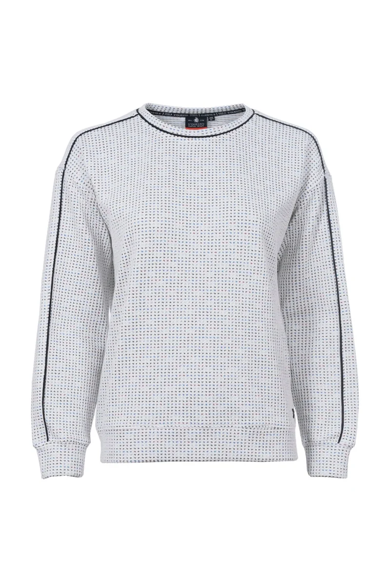 Jacquard-Shirt Damen Boxy-Schnitt