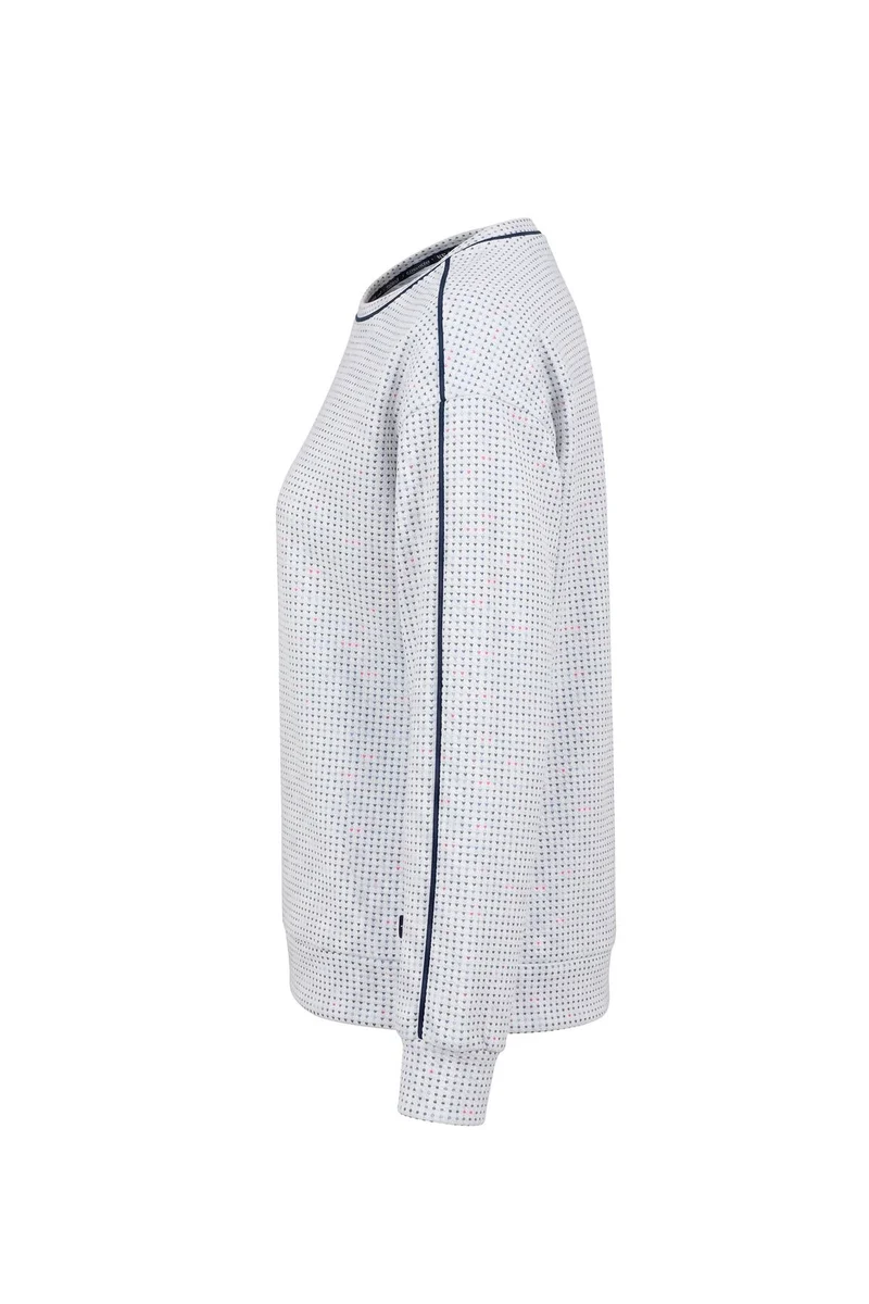 Jacquard-Shirt Damen Boxy-Schnitt