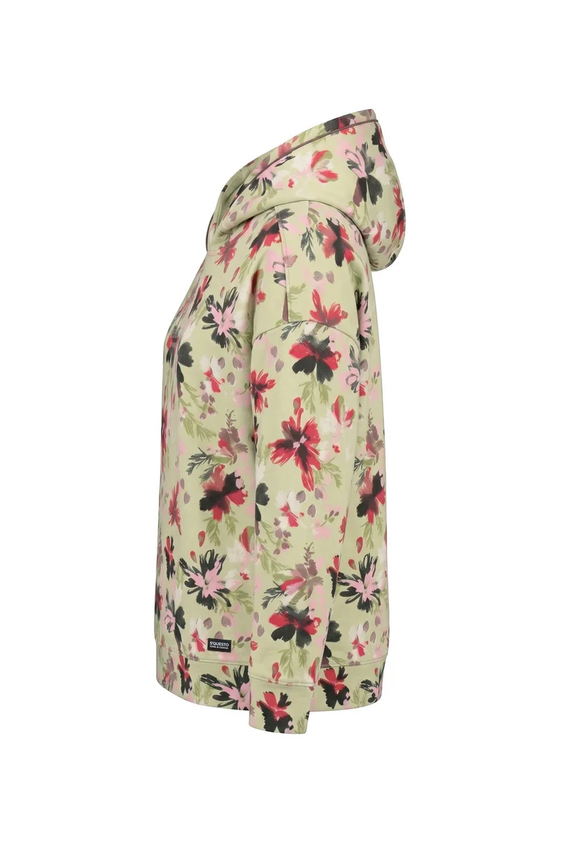 SOQUESTO Damen Hoodie floraler Print