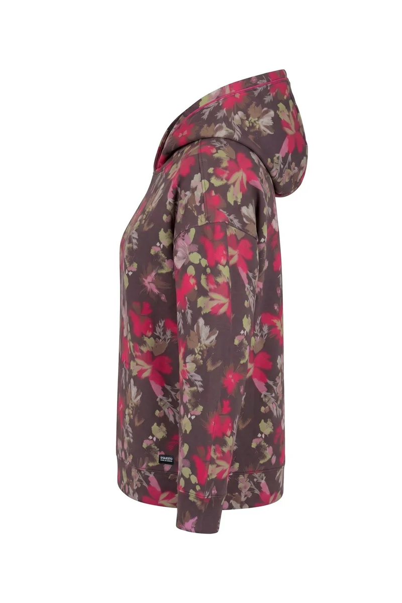 SOQUESTO Damen Hoodie floraler Print