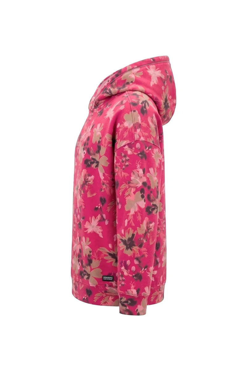 SOQUESTO Damen Hoodie floraler Print
